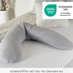 Stillkissen Dodo Premium by Theraline 180 cm - Polka Dots - Grau