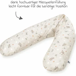 Stillkissen Jersey Mikroperlen-Füllung inkl. Bezug 190 cm - Savanne Beige
