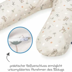 Stillkissen Jersey Mikroperlen-Füllung inkl. Bezug 190 cm - Savanne Beige
