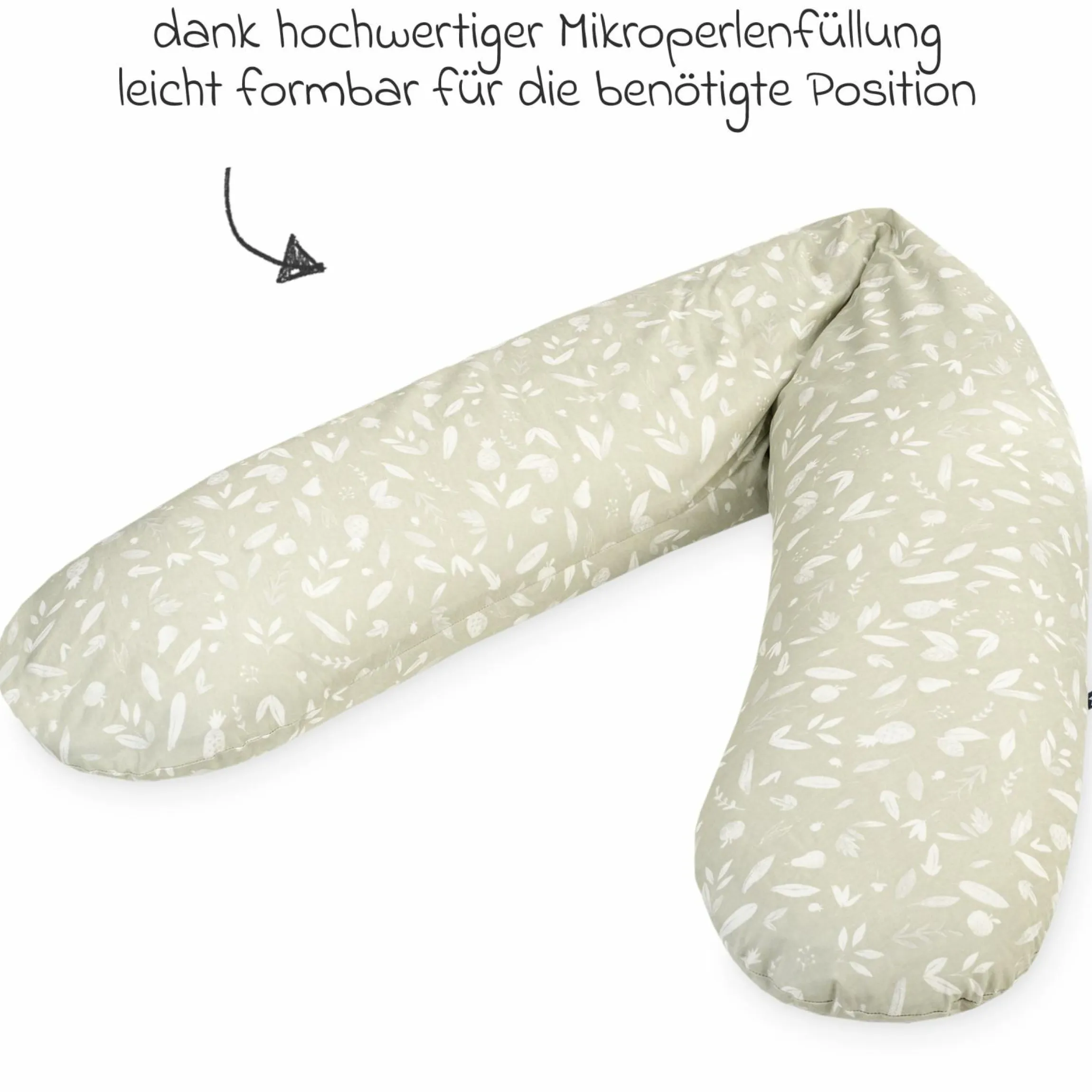 Stillkissen Jersey Mikroperlen-Füllung inkl. Bezug 190 cm - Tropic