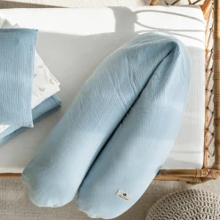 Stillkissen Mikroperlen-Füllung inkl. Bezug 190 cm - Musselin - Denim