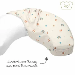 Stillkissen mit Tasche am Jersey-Bezug 124 cm - Rainbow - Ecru - Kollektion 2024