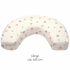 Stillkissen mit Tasche am Jersey-Bezug 124 cm - Rainbow - Ecru - Kollektion 2024