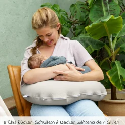 Stillkissen Softy - mit Mikroperlen-Füllung inkl. Organic Cotton Bezug 150 cm - Tetra Sand