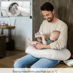 Stillkissen Softy - mit Mikroperlen-Füllung inkl. Organic Cotton Bezug 150 cm - Tetra Sand