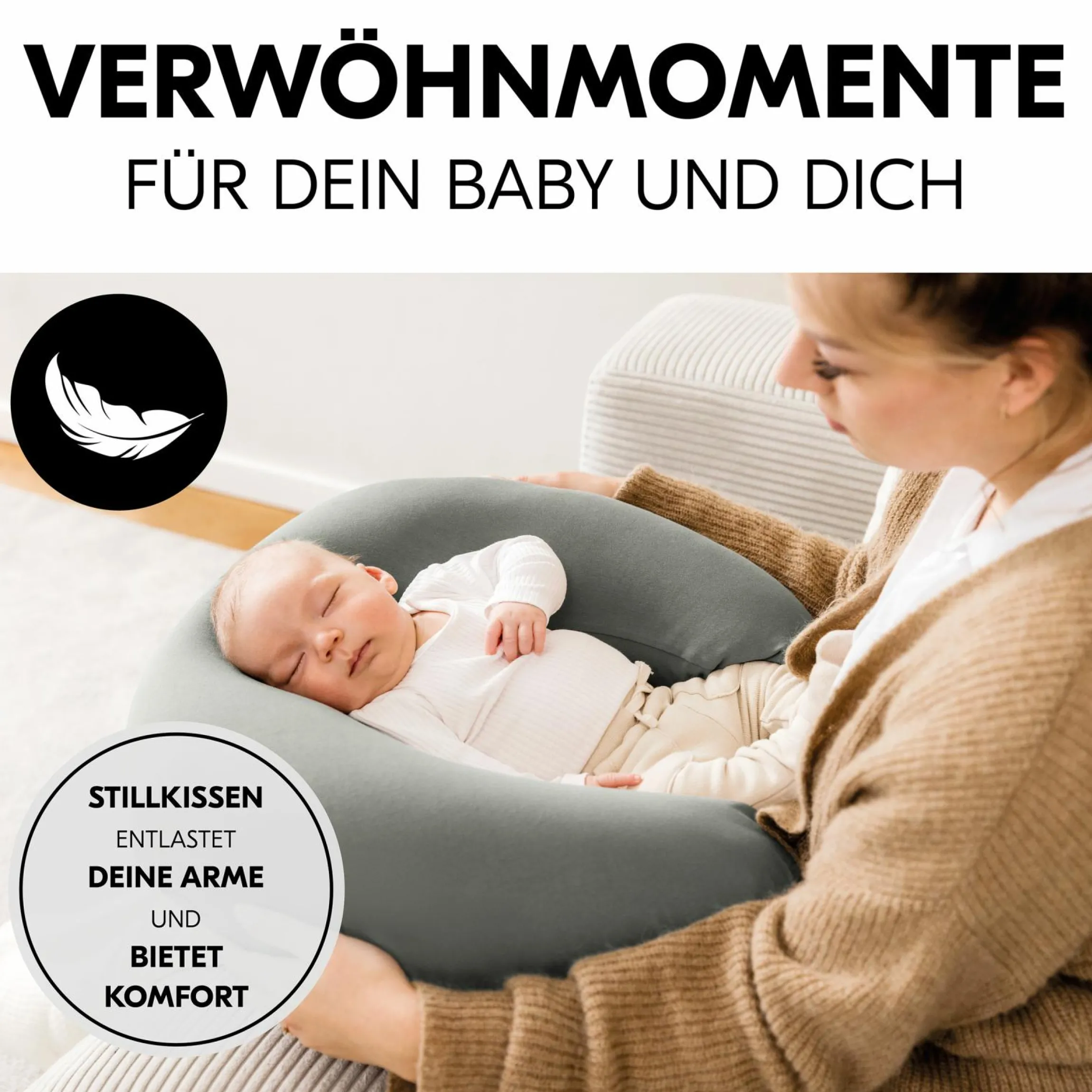 Stillkissen und Stillhilfe - Nurse N Feed - Anthracite