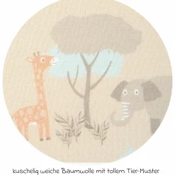 Stoff-Wickelauflage Jersey 70 x 85 cm - Jungle