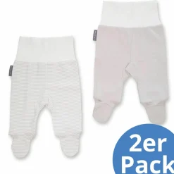 Strampelhose 2er Pack - Stripes - Light Taupe - Gr. 62/68