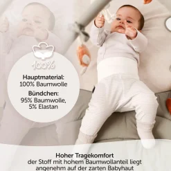 Strampelhose 2er Pack - Stripes - Light Taupe - Gr. 62/68