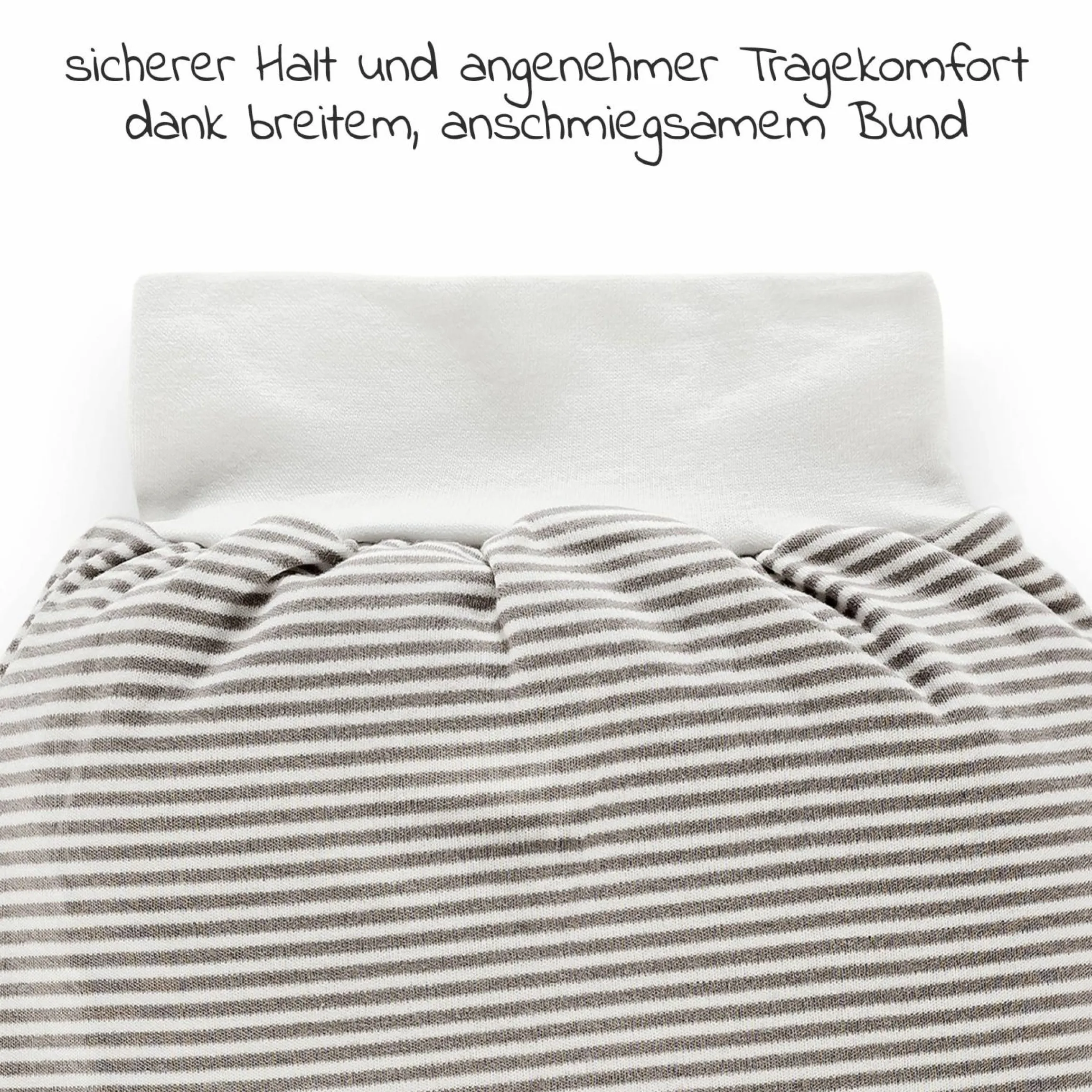 Strampelsack Baby - Weiß-Taupe