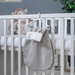 Strampelsack Baby - Weiß-Taupe