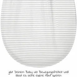 Strampelsack Schlupfmäxchen Jersey Thermo - Stripes - Grey