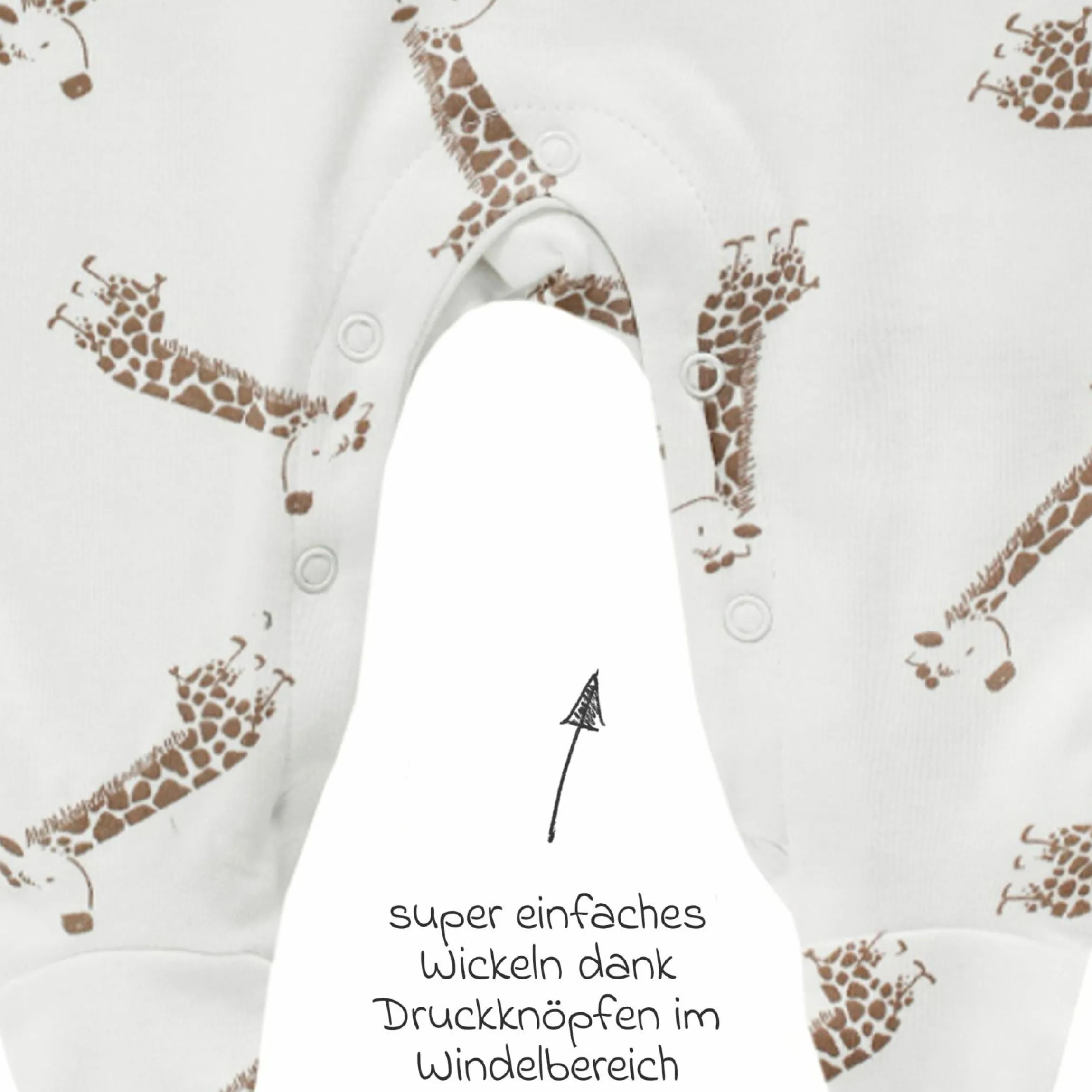 Strampler - Giraffe Allover - Offwhite - Gr. 62