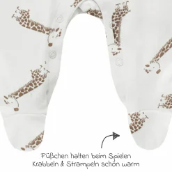 Strampler - Giraffe Allover - Offwhite - Gr. 62