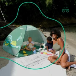 Strandmuschel mit UV-Schutz