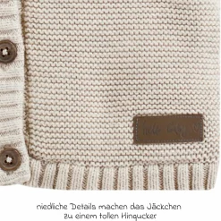 Strickjacke - Beige Melange - Gr. 68