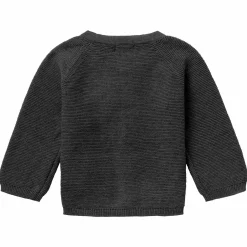 Strickjacke Naga - Dunkelgrau Melange - Gr. 74