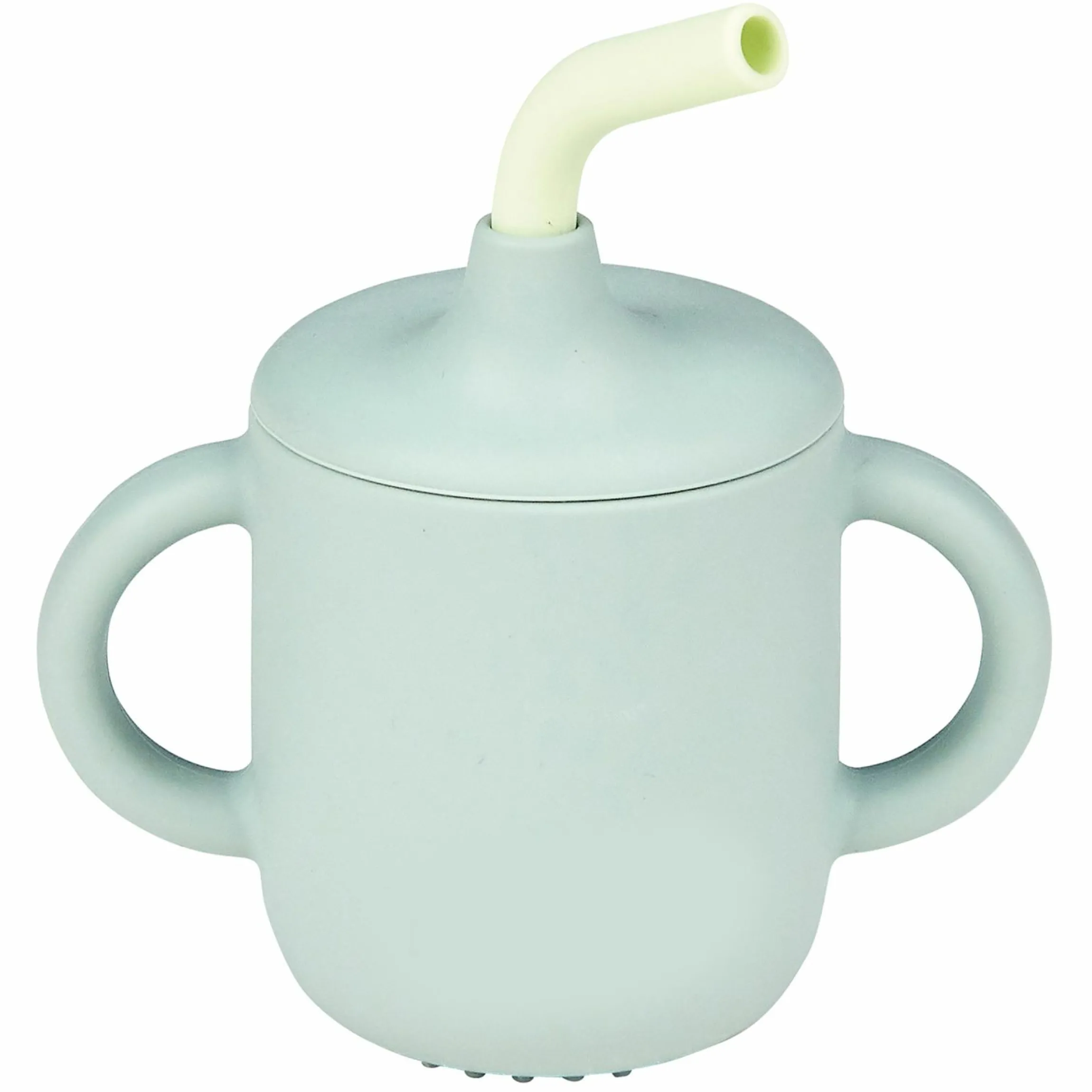 Strohhalm-Becher mit Griffen Silikon - Green