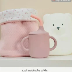 Strohhalm-Becher mit Griffen Silikon - Green