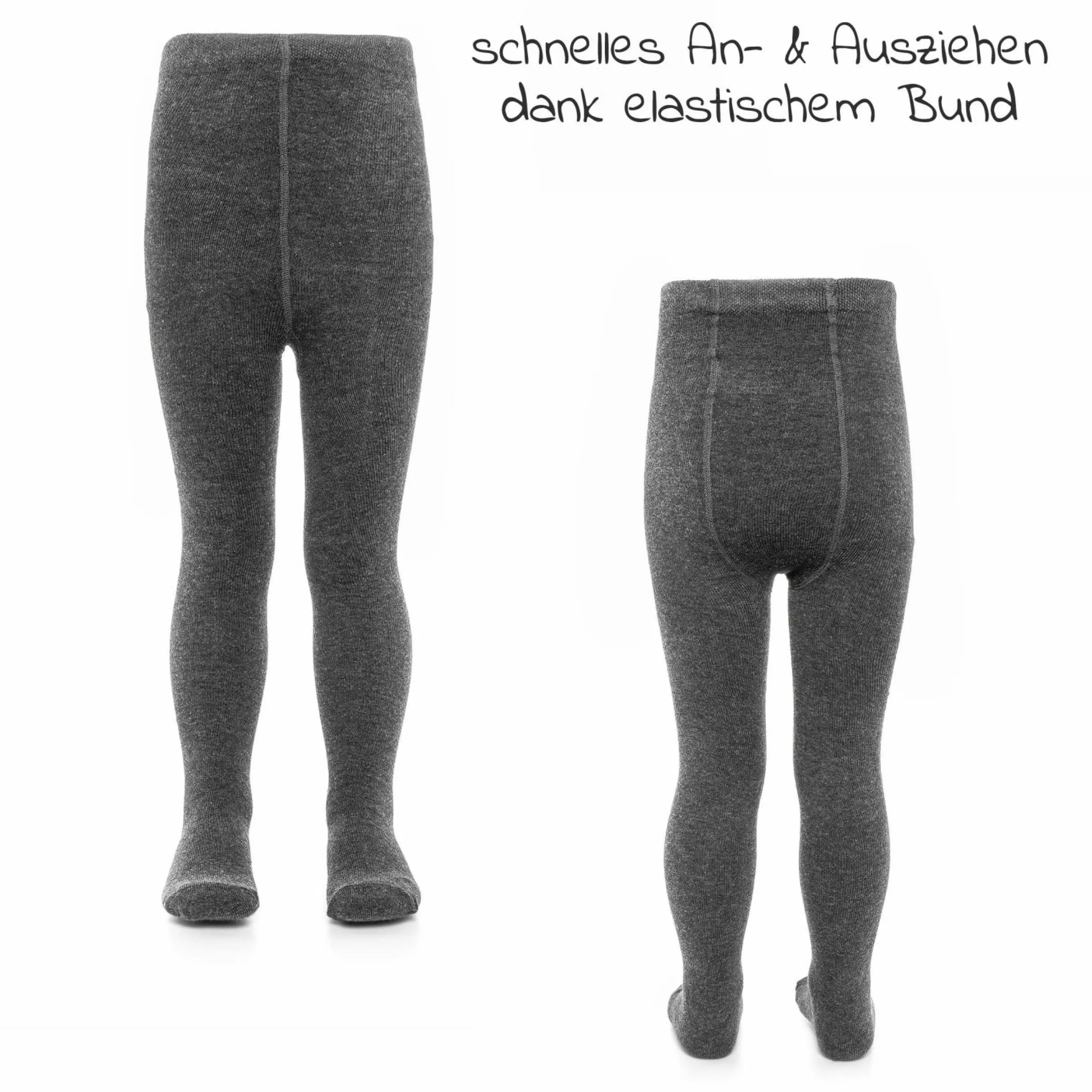 Strumpfhose 2er Pack - Dunkelgrau - Gr. 98/104