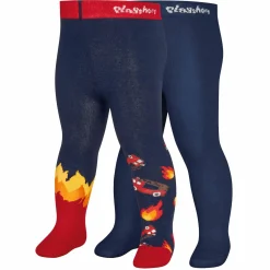 Strumpfhose 2er Pack - Feuerwehr Marine - Gr. 74/80