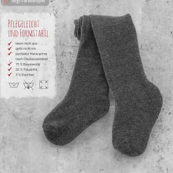 Strumpfhose 2er Pack - Grau Melange - Gr. 74/80