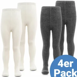 Strumpfhose 4er Pack - Natur Anthrazit-Melange - Gr. 86/92