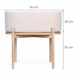 Stubenbett 2in1 Cradle - umbaubar zum Kindertisch & Aufbewahrungskorb - Teddy - Offwhite