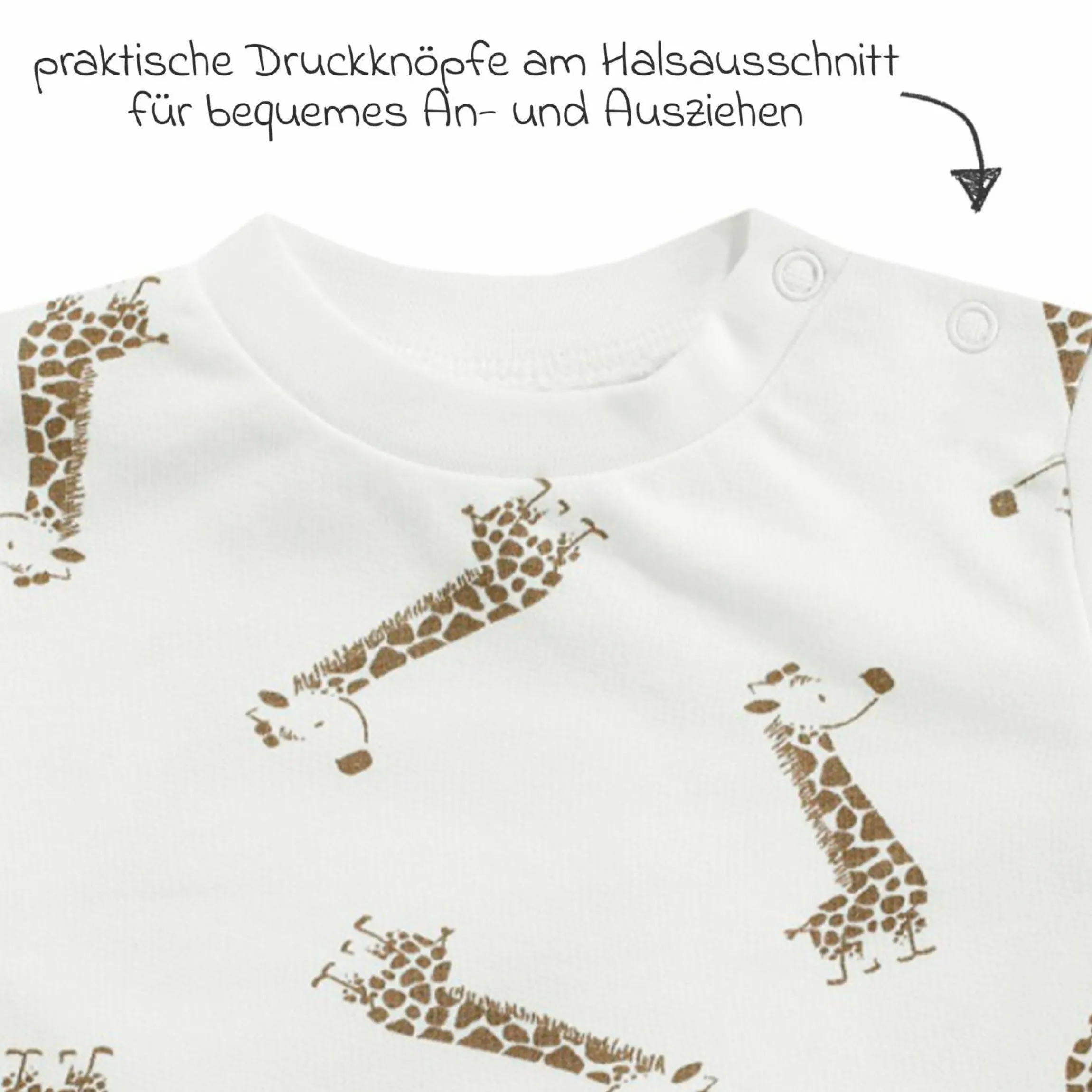 Sweatshirt - Giraffe Allover - Offwhite - Gr. 74