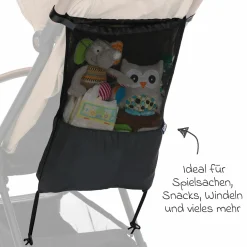 Taschennetz für Kinderwagen & Buggys - Schwarz