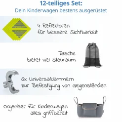 12-teiliges Kinderwagen-Ausstattungsset