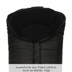 Thermo-Fleece Fußsack Iglu - Schwarz