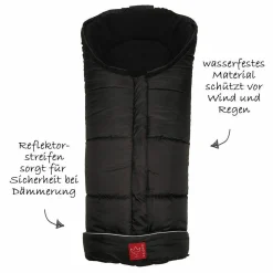 Thermo-Fleece Fußsack Iglu - Schwarz