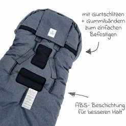Thermo-Fleece Fußsack Lukky für Joie-Kinderwagen - Black Melange
