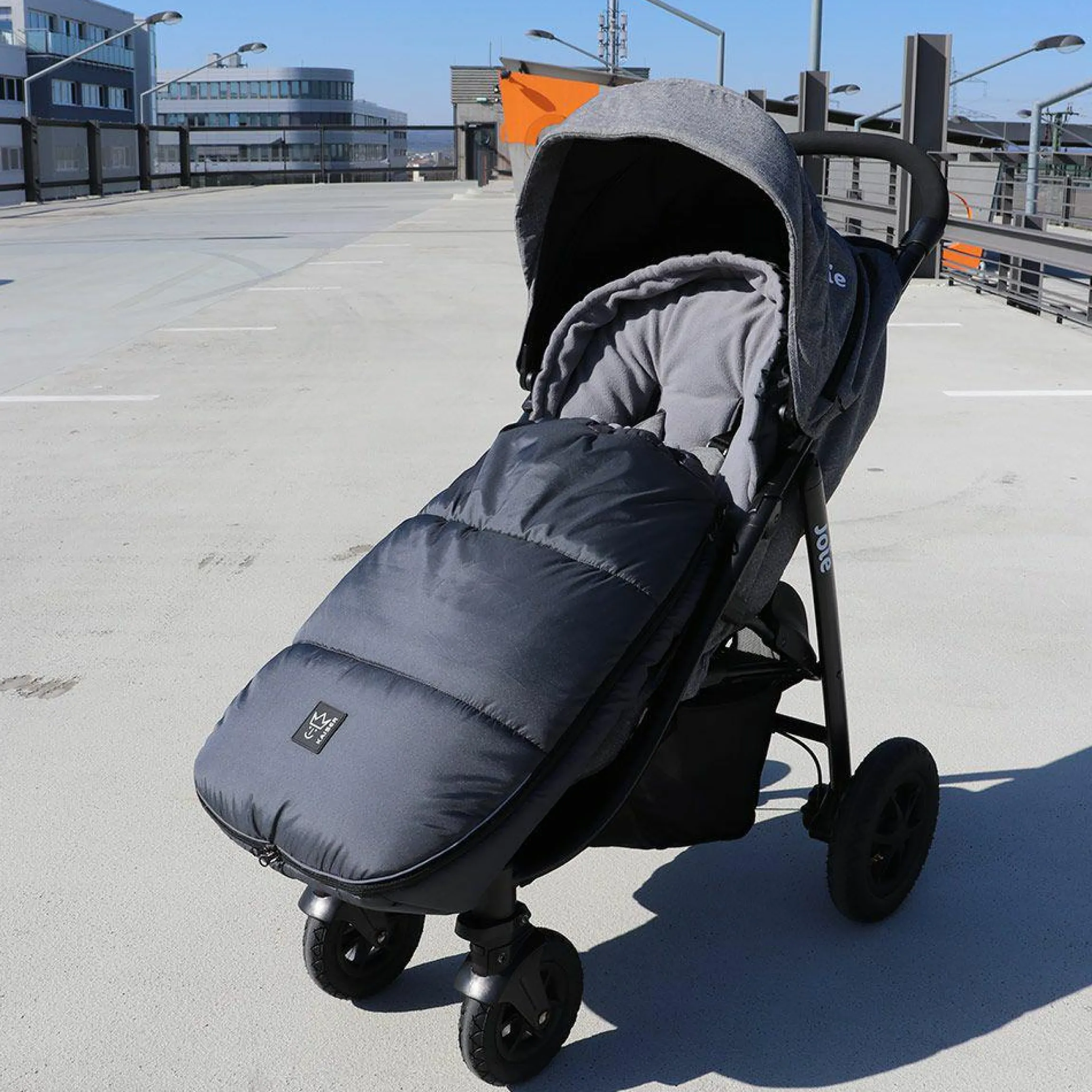 Thermo-Fleece Fußsack Lukky für Joie-Kinderwagen - Schwarz