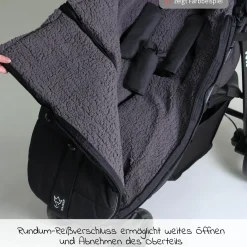 Thermo-Fleece Fußsack Mila - Anthrazit