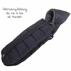 Thermo-Fleece Fußsack Mila - Black