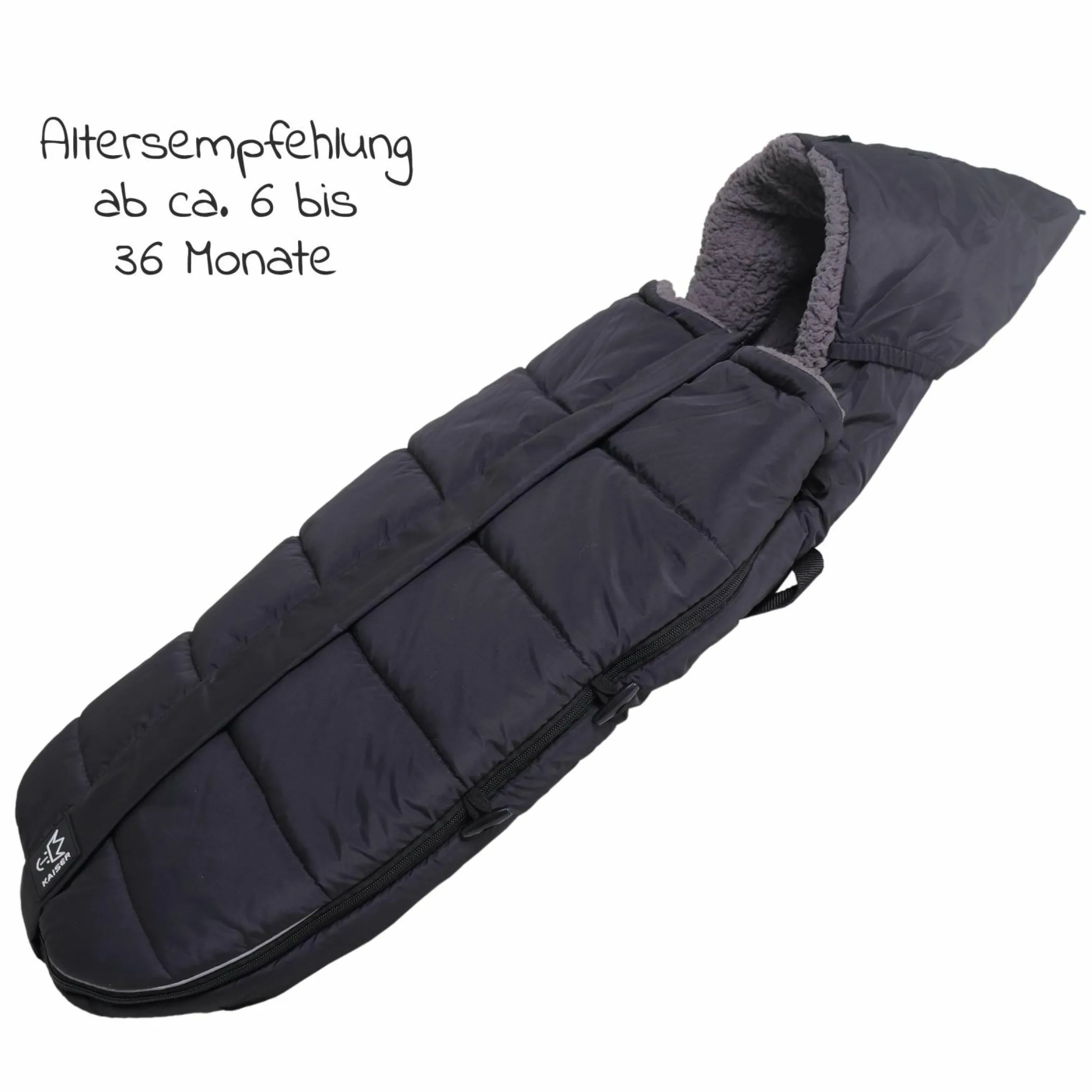 Thermo-Fleece Fußsack Mila - Black