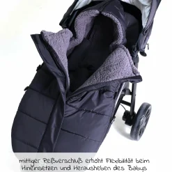 Thermo-Fleece Fußsack Mila - Black