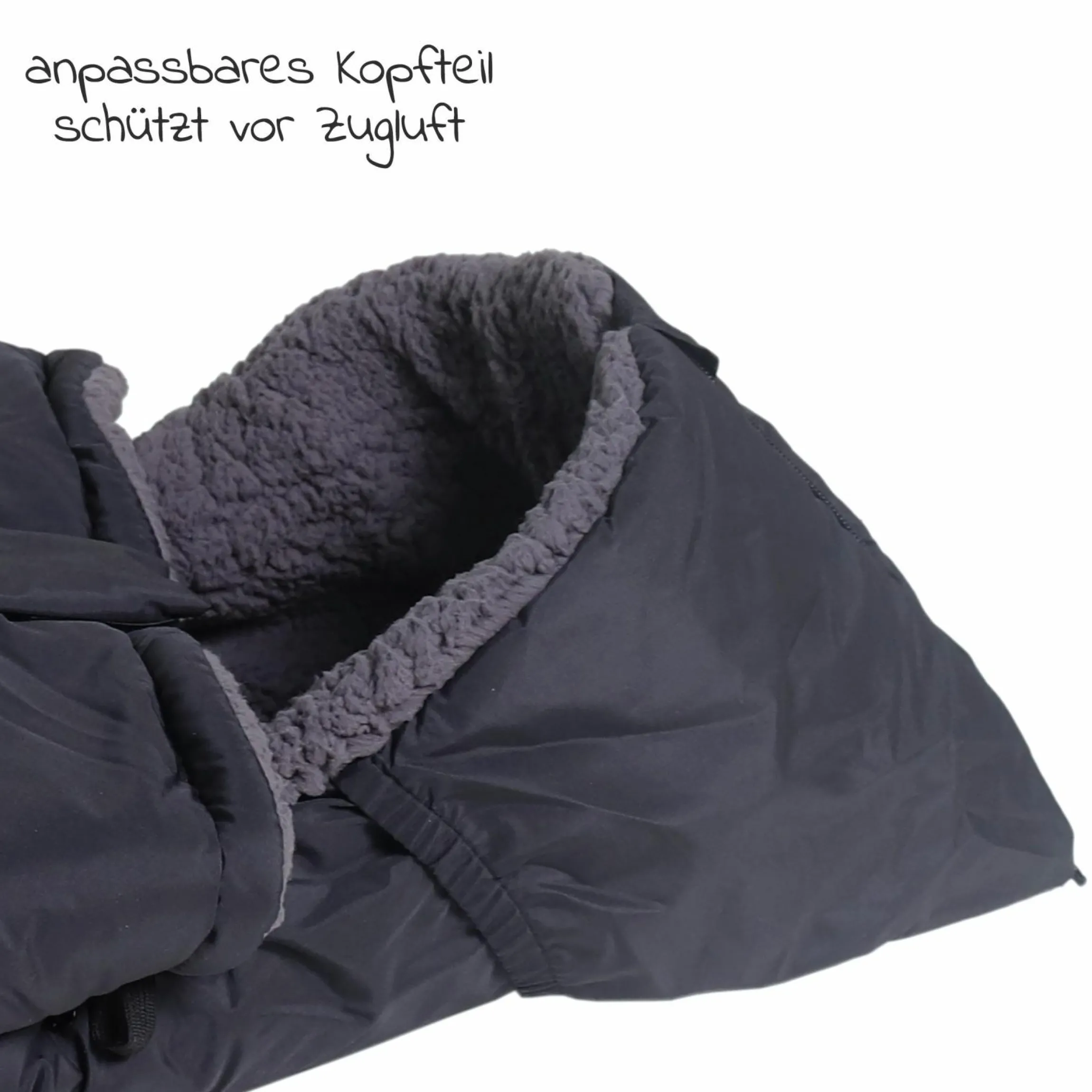 Thermo-Fleece Fußsack Mila - Black