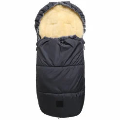 Thermo-Fleece Fußsack mit Lammfelleinlage Lukky Look für Joie-Kinderwagen - Anthrazit
