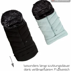 Thermo-Fleece Fußsack mit verlängerbarem Fußteil - Blau - Kollektion 2025