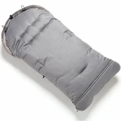 Thermo-Fleece Fußsack mit verlängerbarem Fußteil - Grau