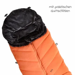 Thermo-Fleece Fußsack mit verlängerbarem Fußteil - Lachs - Kollektion 2025