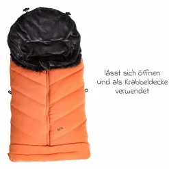 Thermo-Fleece Fußsack mit verlängerbarem Fußteil - Lachs - Kollektion 2025