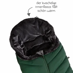 Thermo-Fleece Fußsack mit verlängerbarem Fußteil - Olive - Kollektion 2025