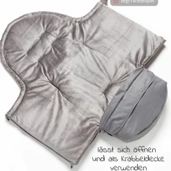 Thermo-Fleece Fußsack mit verlängerbarem Fußteil - Premium Grau