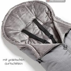 Thermo-Fleece Fußsack mit verlängerbarem Fußteil - Premium Anthrazit