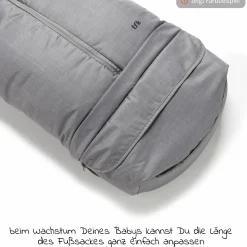 Thermo-Fleece Fußsack mit verlängerbarem Fußteil - Sandbraun