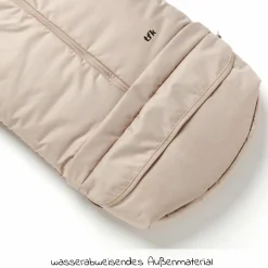 Thermo-Fleece Fußsack mit verlängerbarem Fußteil - Sandbraun
